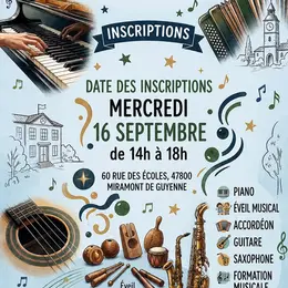Inscriptions à l'École de musique du Pays de Lauzun