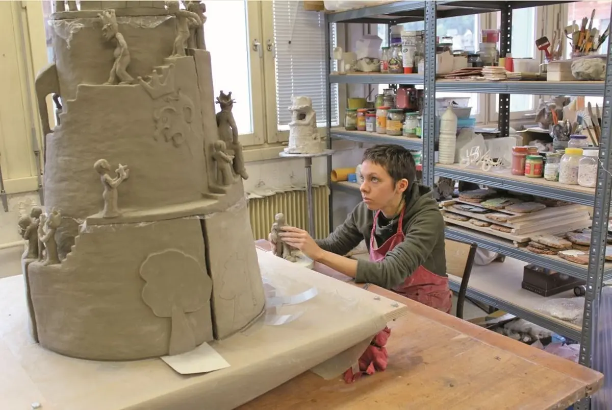 L'une des élèves de la promotion 2013 en plein travail