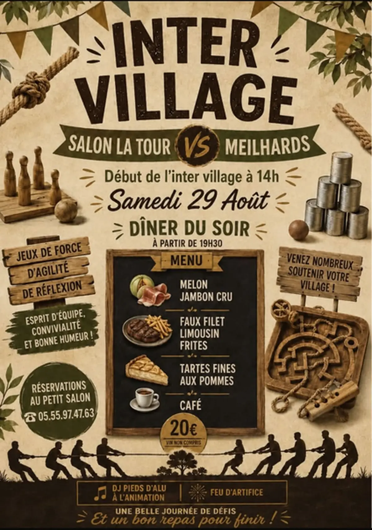 Intervillage : Salon-la-Tour contre Meilhards