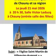 Invitation à la Causerie de la Société Académique de Chauny et sa Région