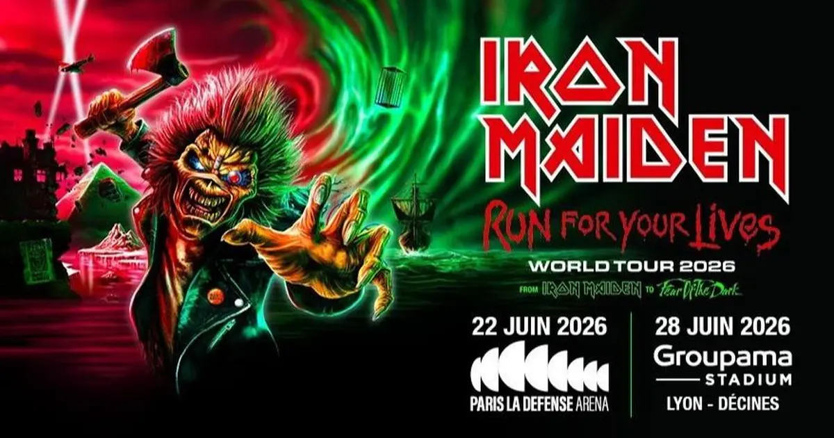 Vos billets pour voir Iron Maiden en 2026, c'est maintenant !