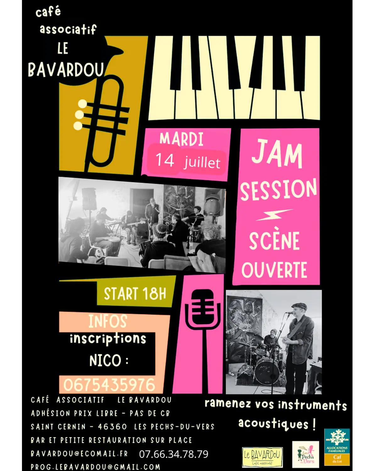 Jam Session, scène ouverte au Bavardou