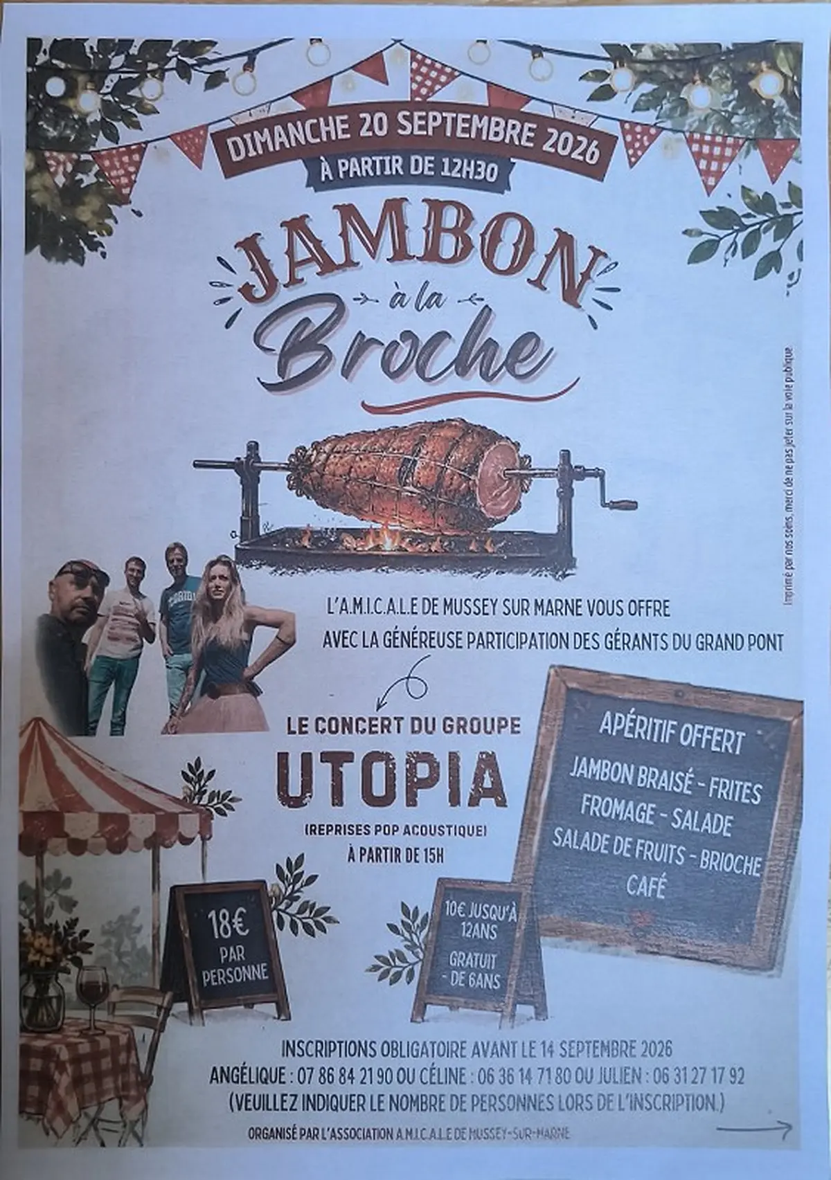 Jambon à la broche & concert UTOPIA