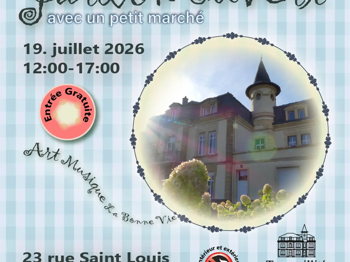 Jardin ouvert et petit marché