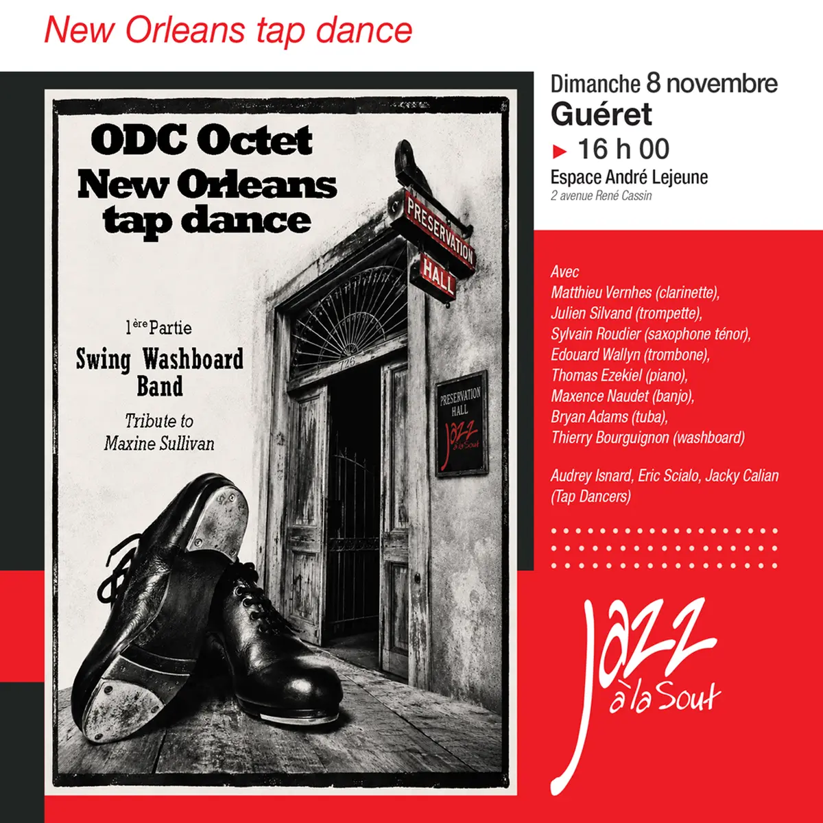 Jazz à La Sout : ODC Octet New Orleans tap dance