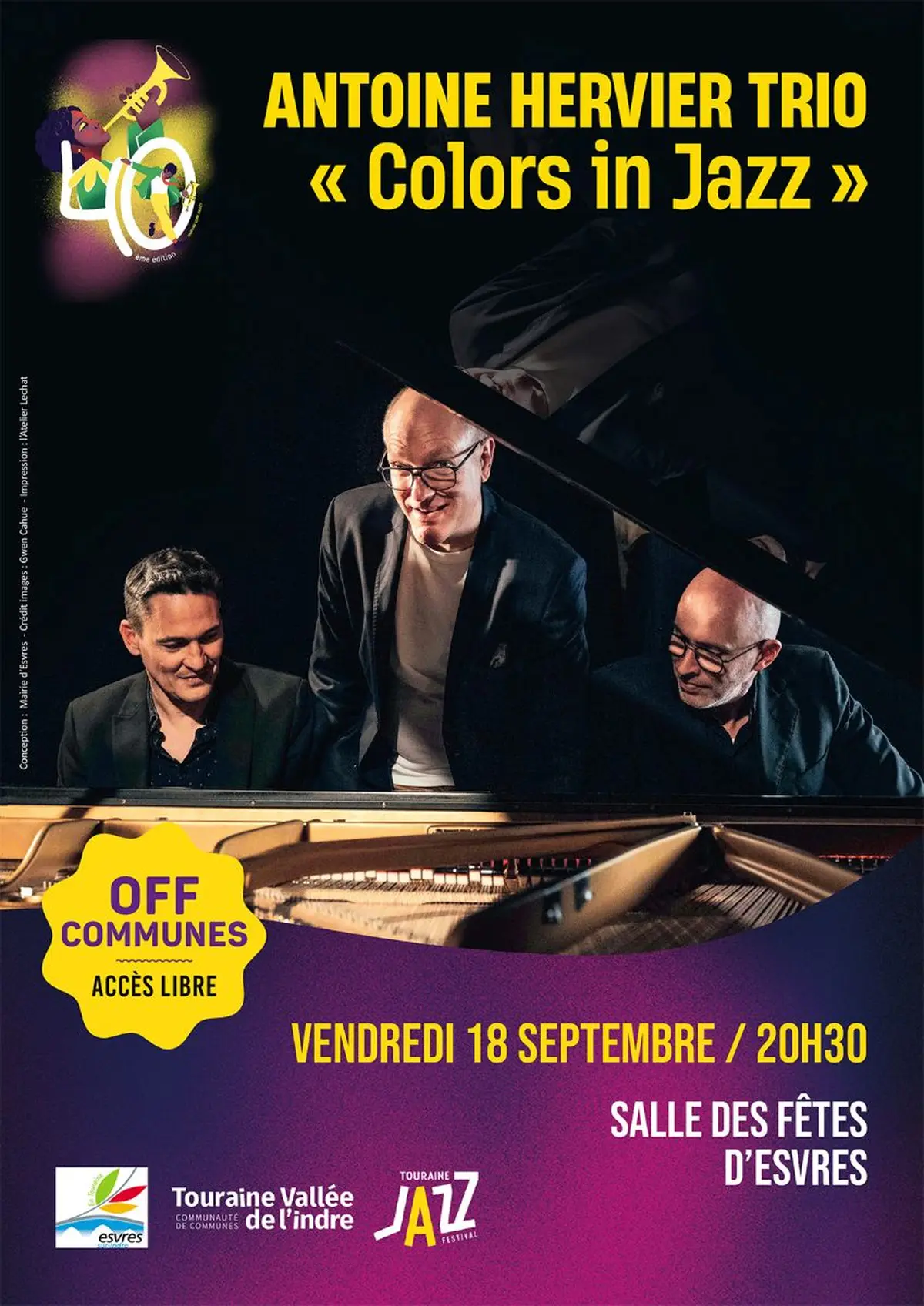 Jazz en Touraine - Off communes - Antoine Hervier Trio