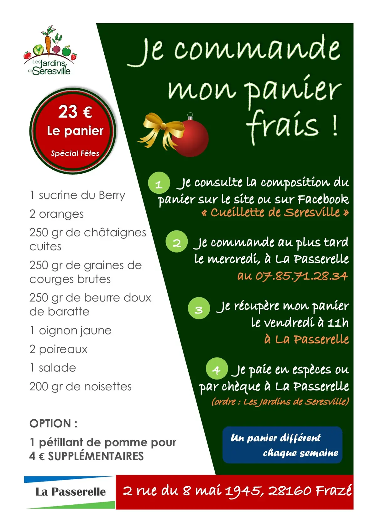 Je commande mon panier frais !