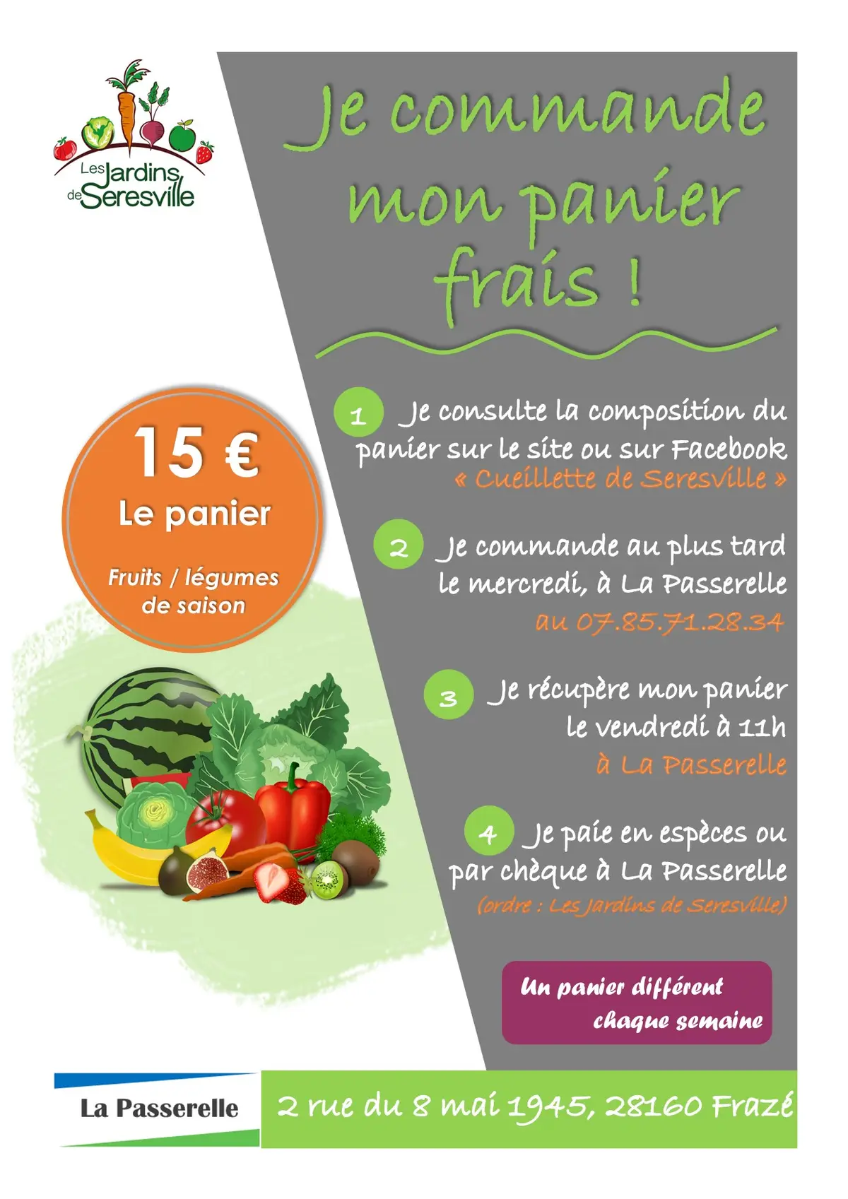 Je commande mon panier frais !