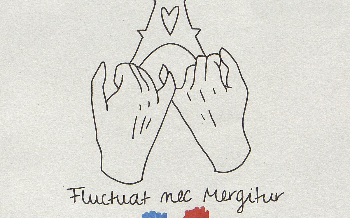 Détail d'un hommage collecté sur le site du Bataclan (50 boulevard Voltaire, Paris 11e) le 10 décembre 2015. Archives de Paris, 3904W 4(64).