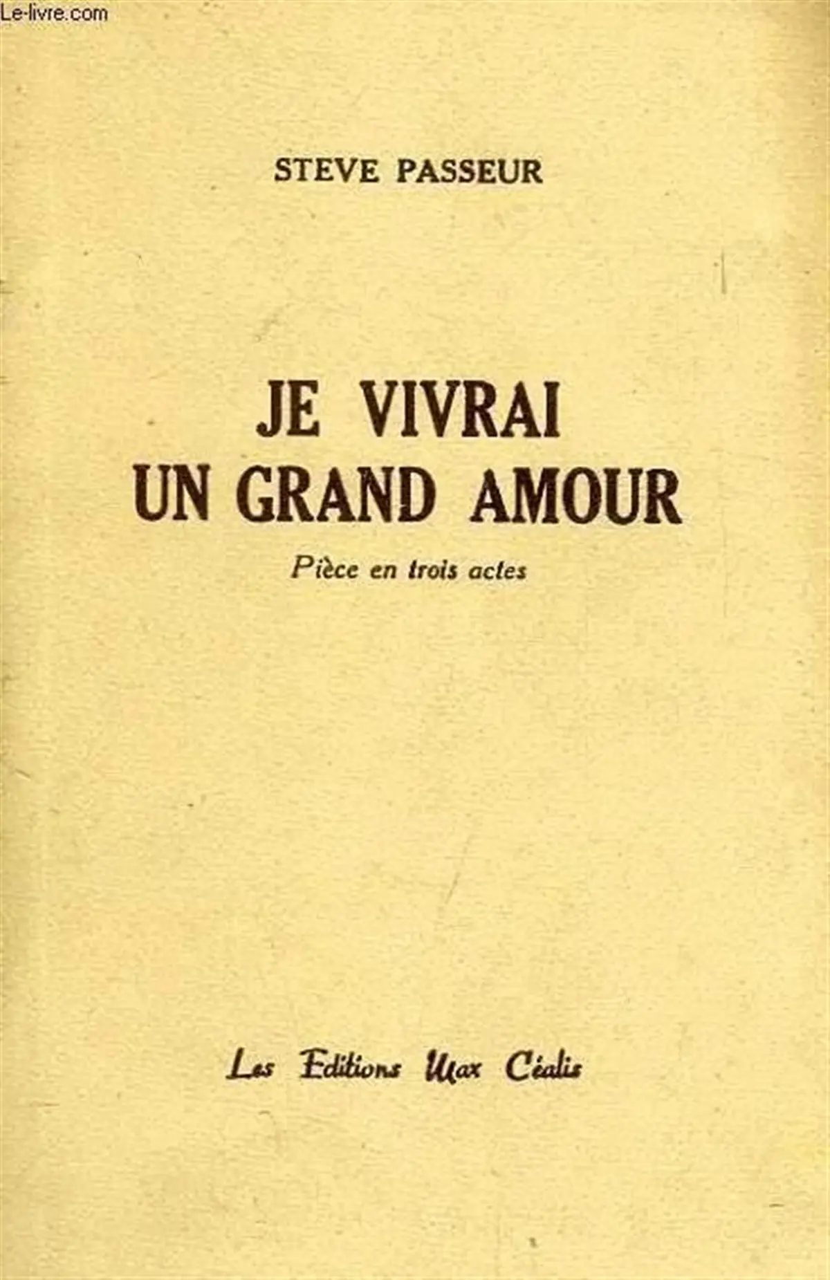 Je vivrai un grand amour