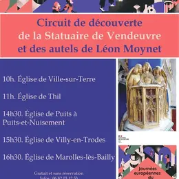 JEP : Circuit découverte de la Statuaire de Vendeuvre-sur-Barse et des autels de Léon Moynet