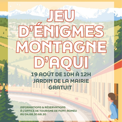 Jeu D'énigmes Montagnes D'Aqui - Mercredi 19 Août