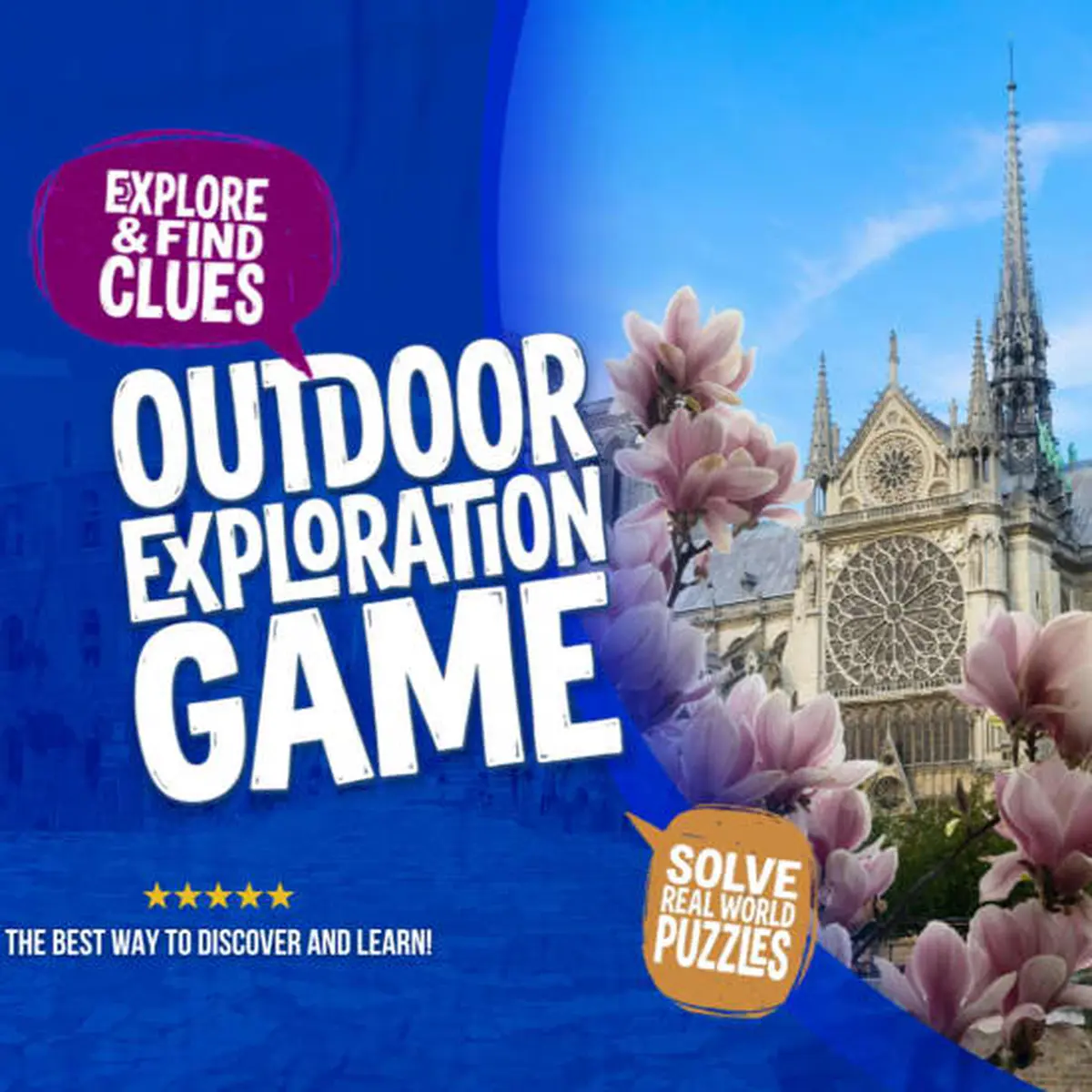 Jeu d'exploration romantique en plein air à Paris