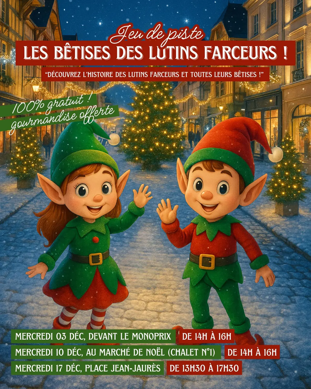 Jeu de piste de Noël - Les bêtises des lutins farceurs