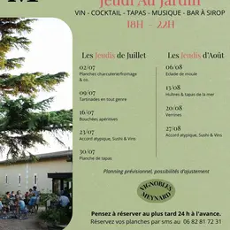 Jeudi au jardin aux Vignobles Meynard