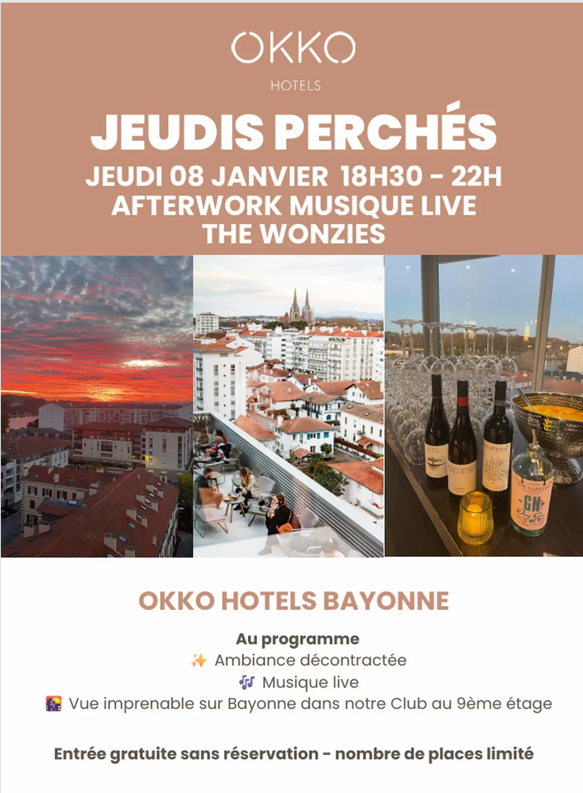 Jeudi Perché au Okko Hotels - Afterwork musique live