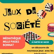 Jeux de société à la médiathèque Mille Pages à Bonnat