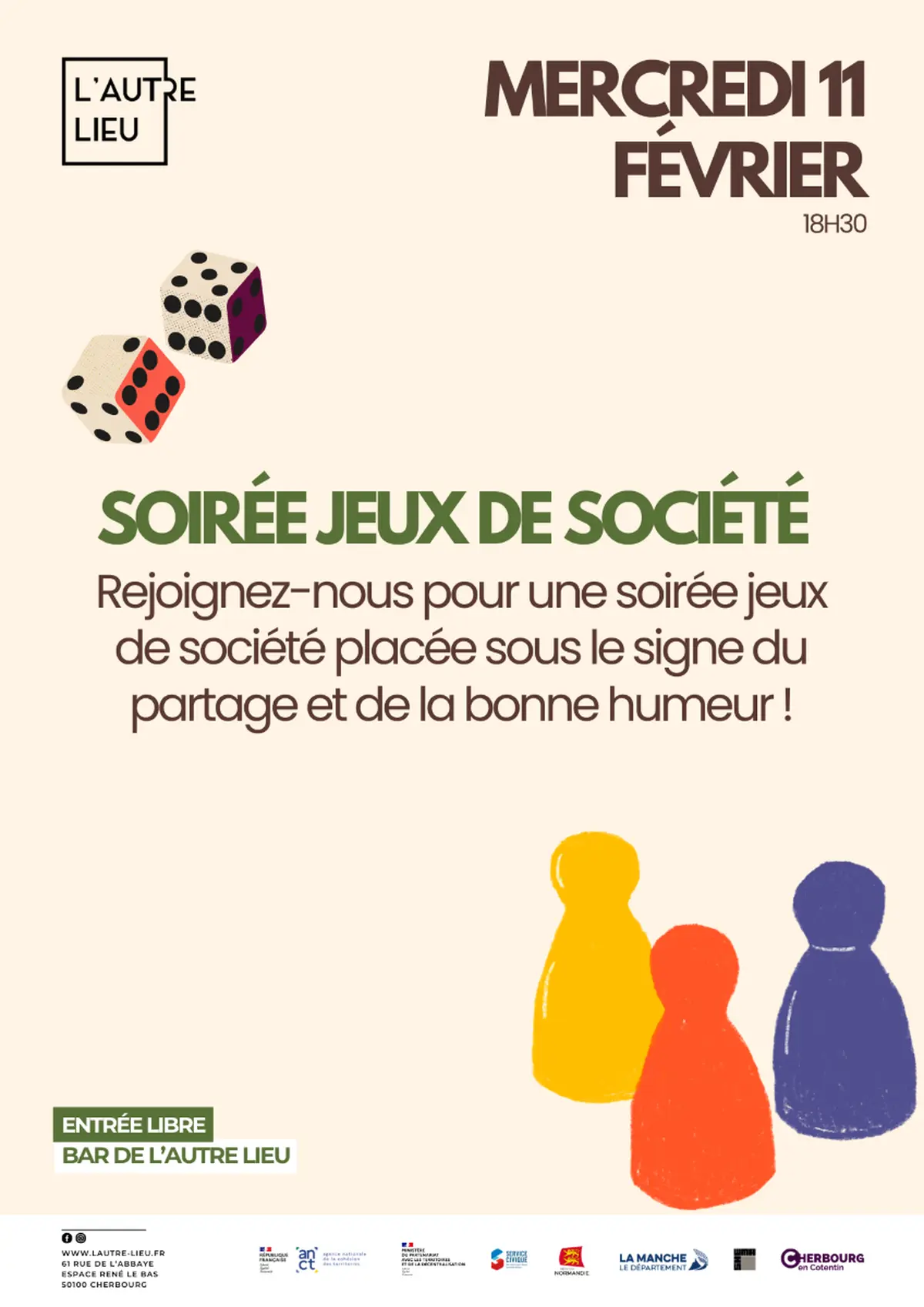 Jeux de société - Soirée animé par les bénévoles | Bar de L’Autre Lieu
