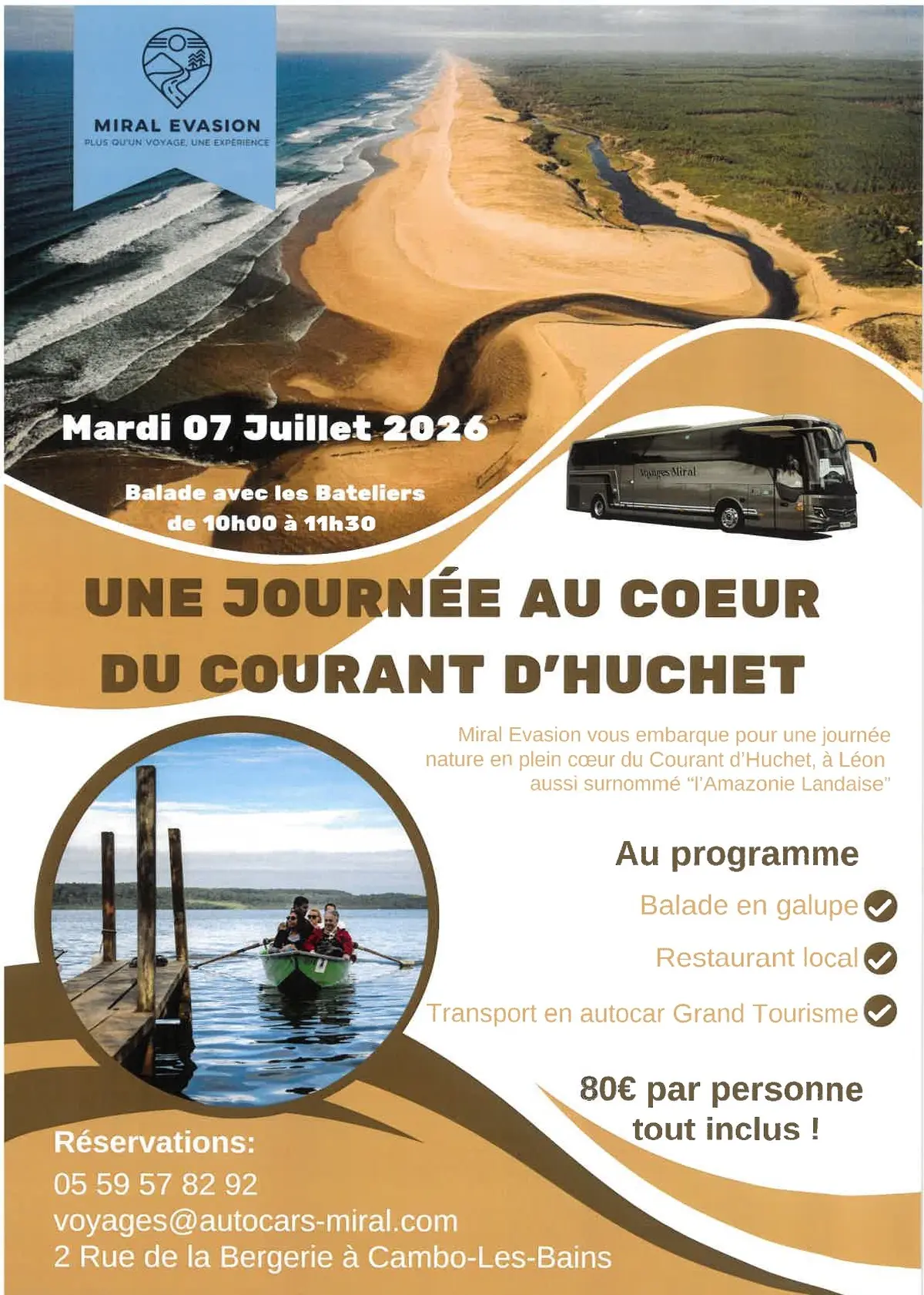 Journée au coeur du courant d'Huchet - Léon