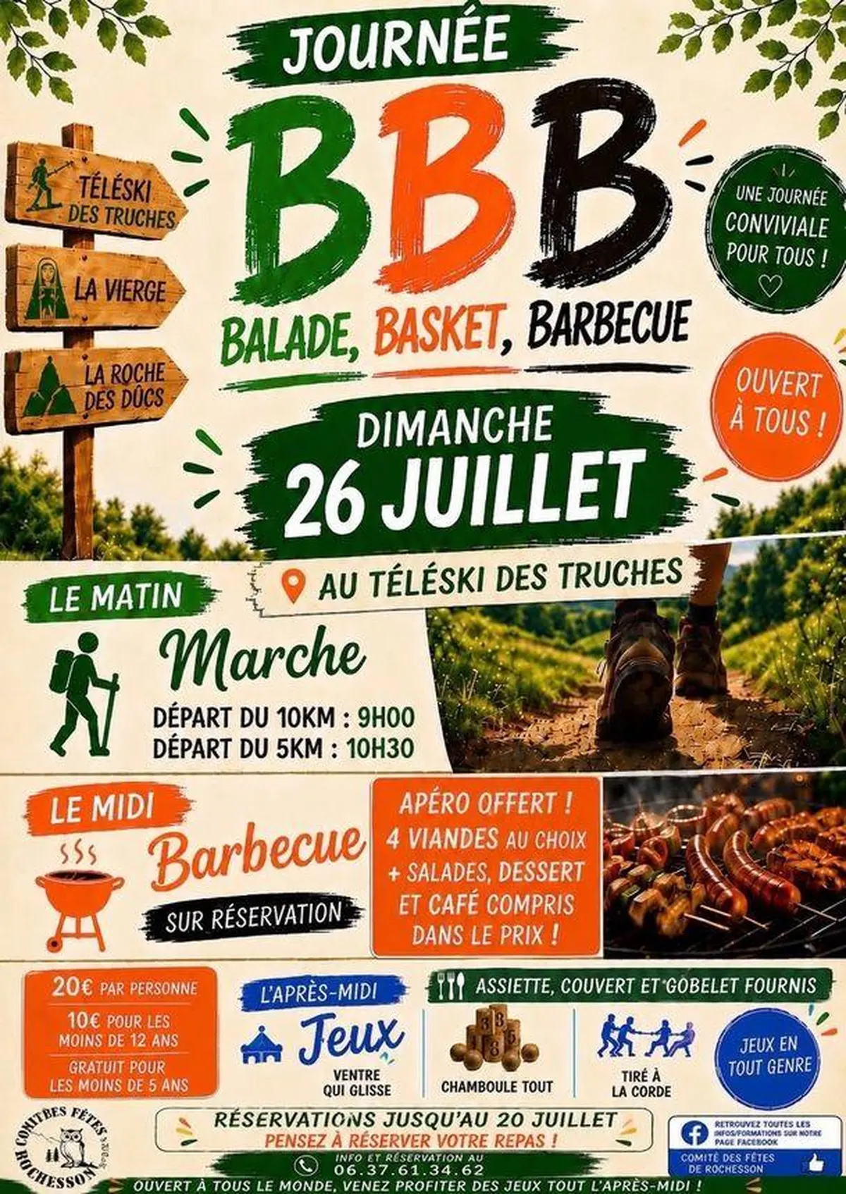 Journée balade basket barbecue