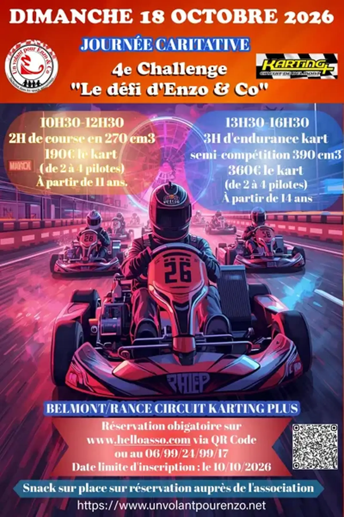 Journée caritative au Karting - Challenge Le Défi d'Enzo