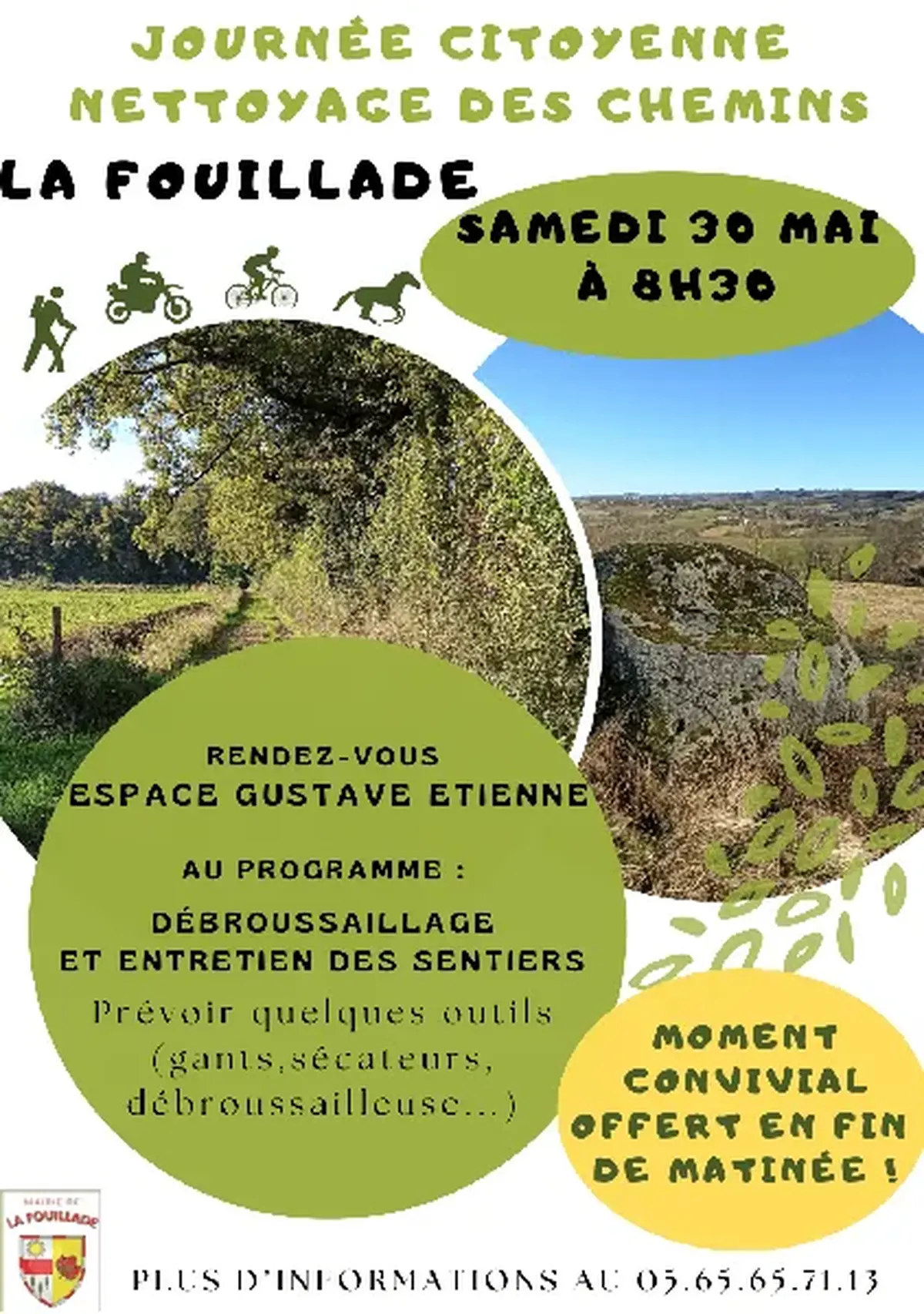Journée citoyenne nettoyage des chemins