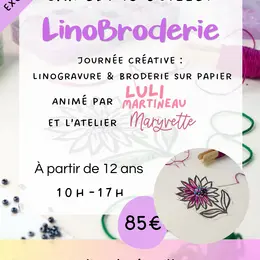 Journée créative - Linogravure et broderie sur papier