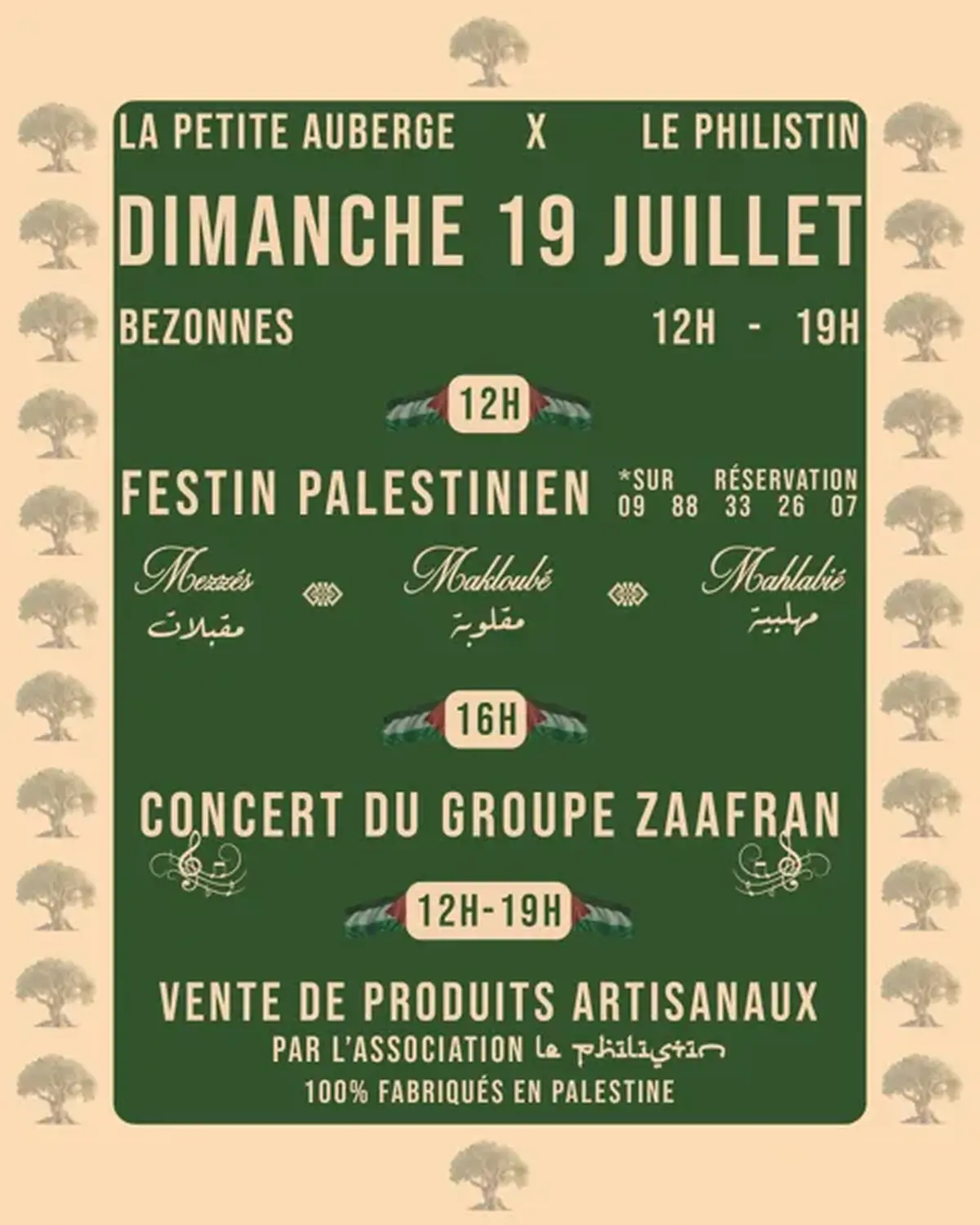 Journée culturelle aux couleurs de la Palestine à Bezonnes
