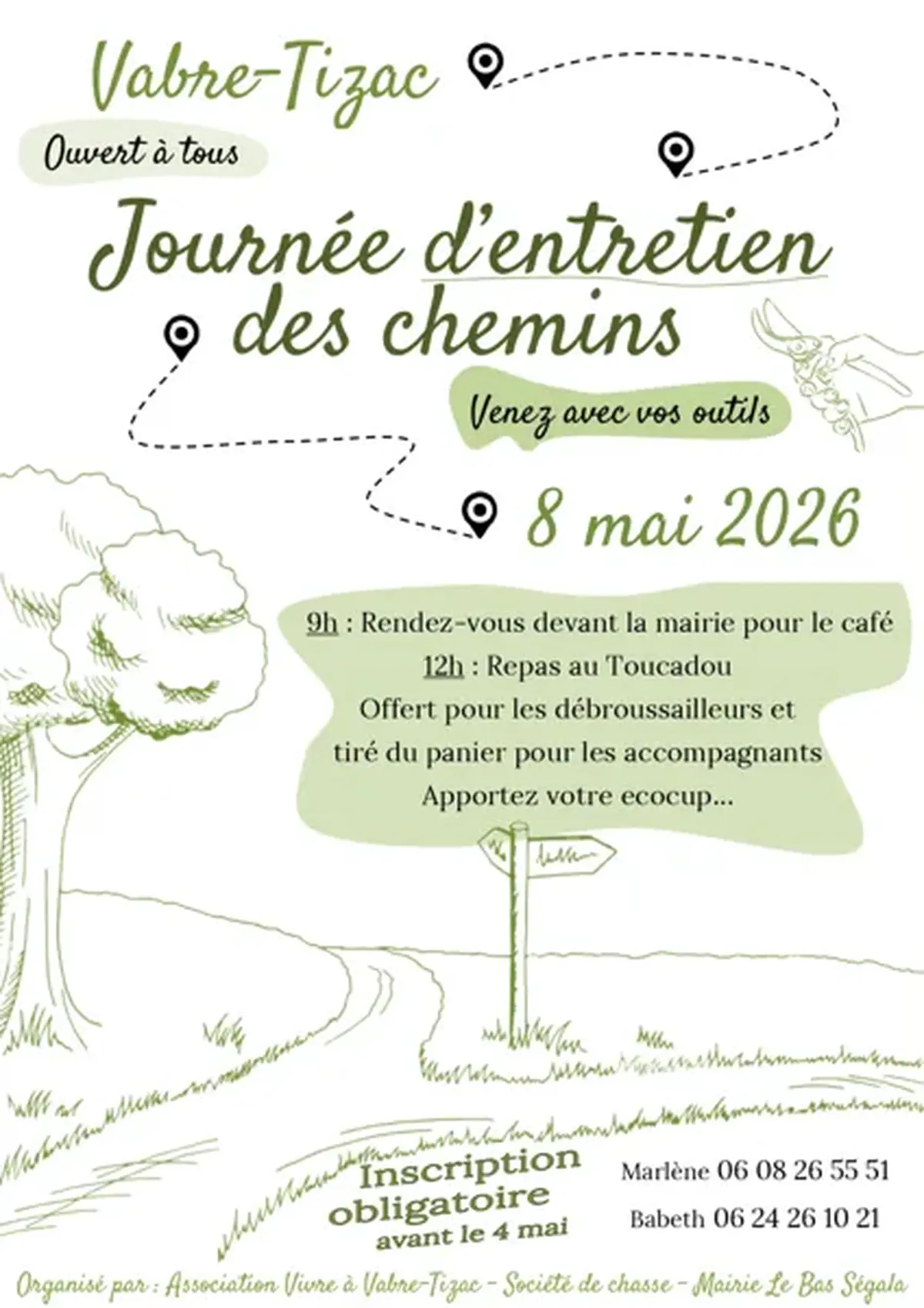 Journée d'entretien des chemins - Vabre-Tizac