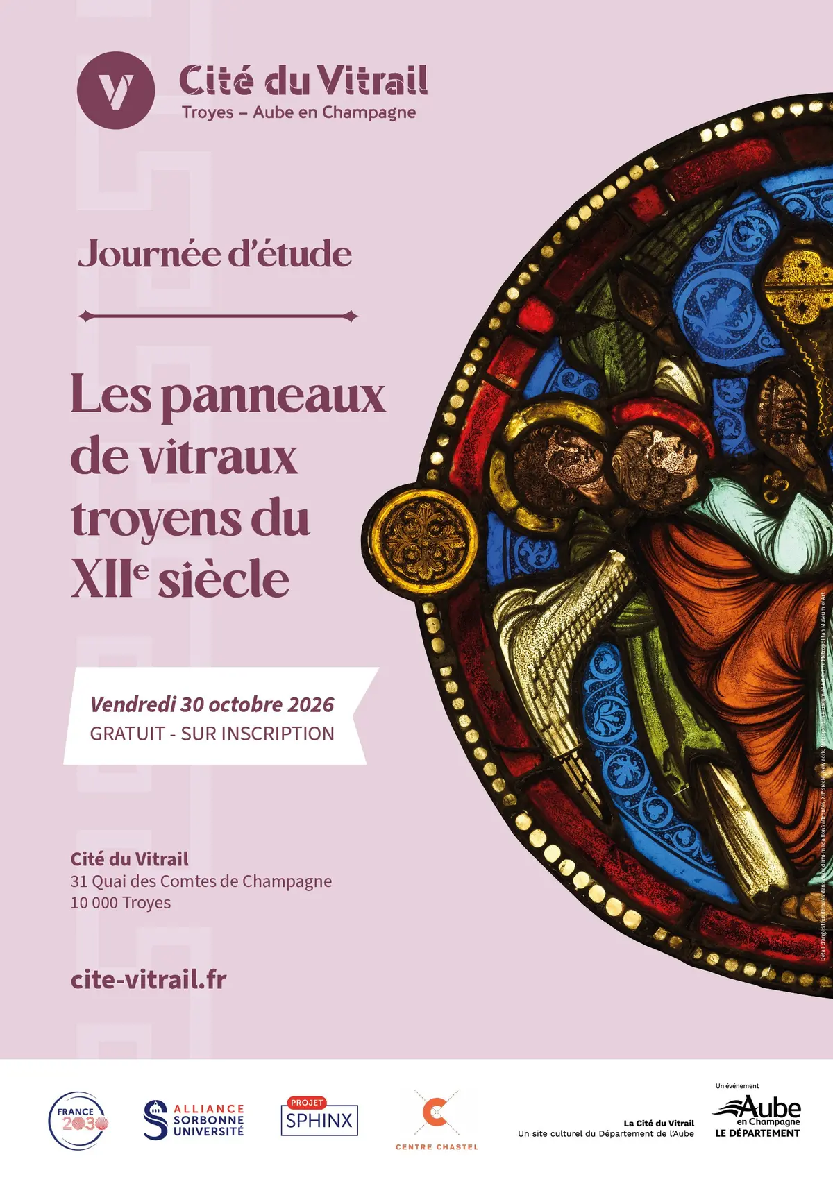 Journée d’étude : Les panneaux de vitraux du XIIe  siècle