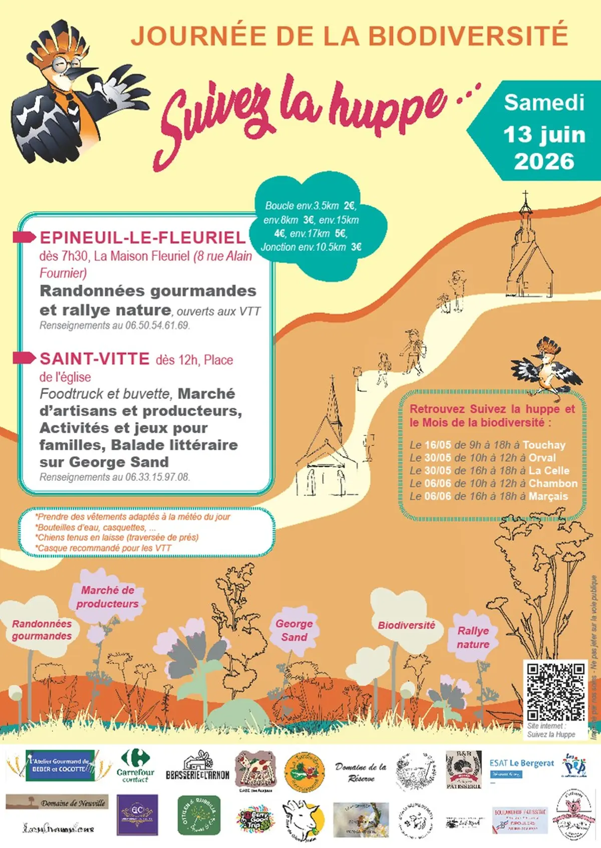 Journée de la biodiversité Suivez la Huppe à Saint Vitte