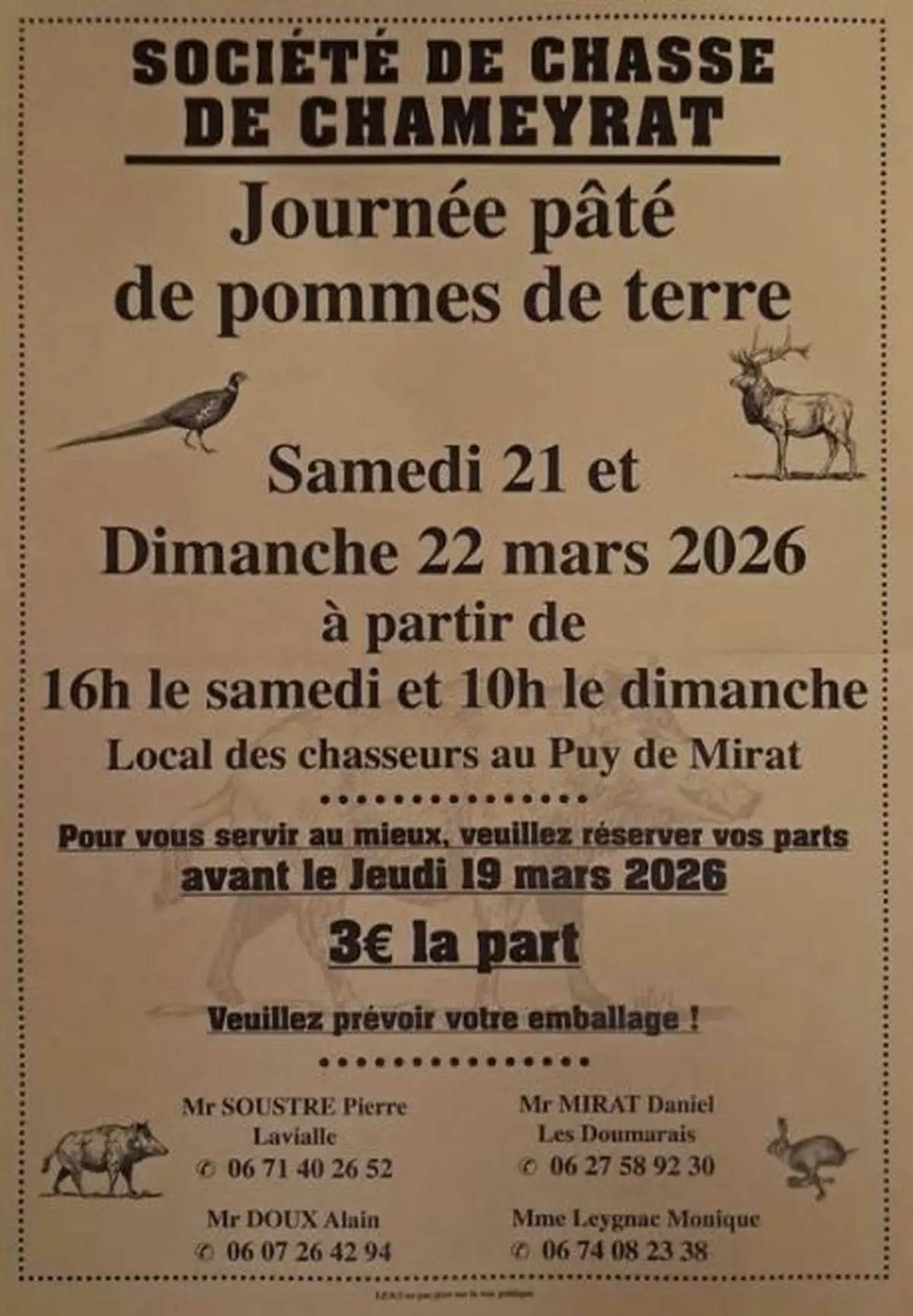 Journée de pâté de pommes de terre