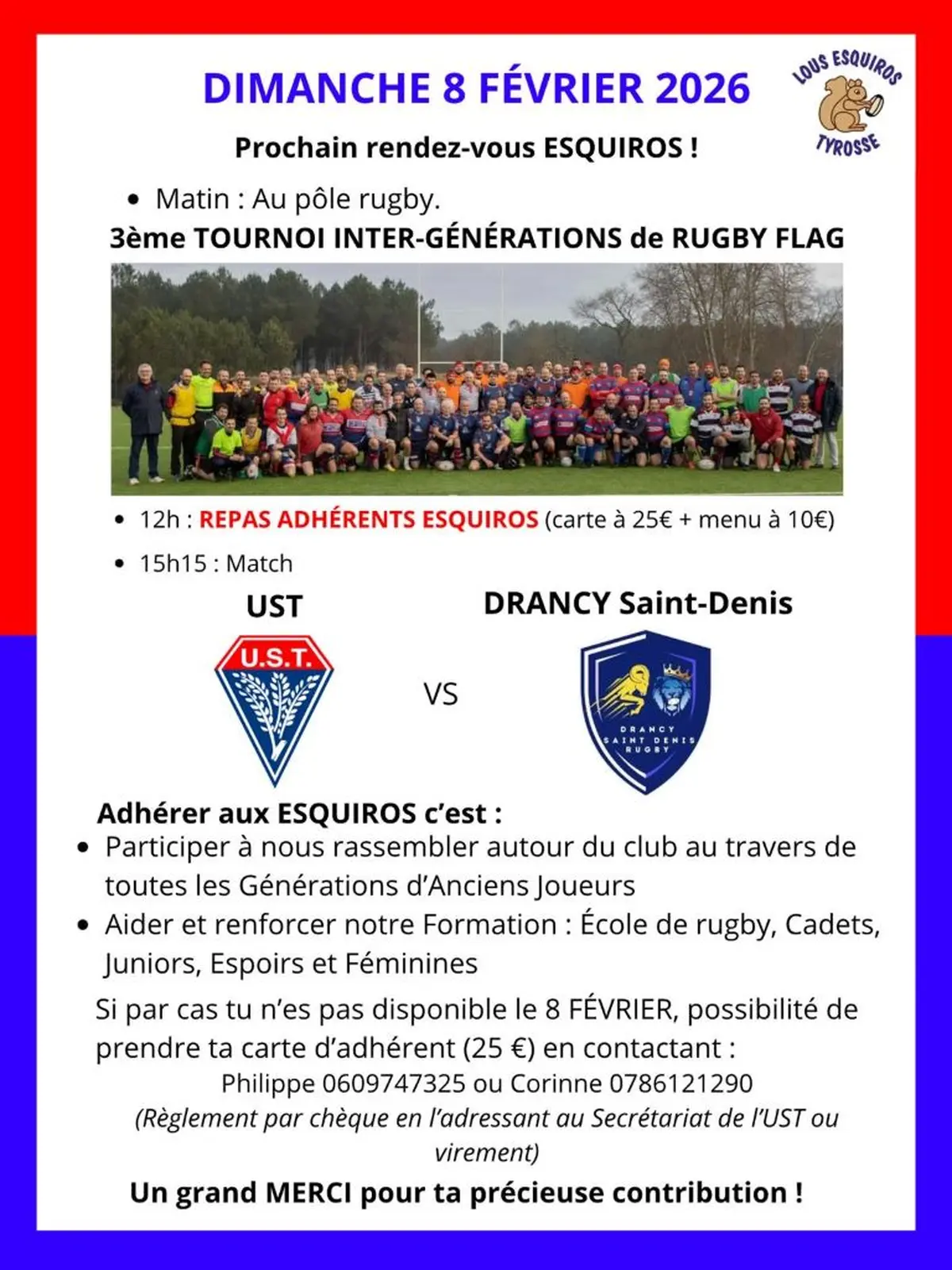 Journée des anciens joueurs de l'UST Rugby