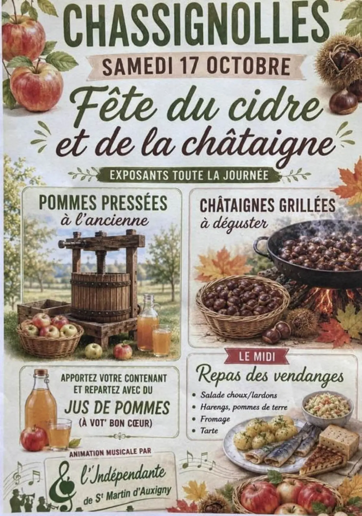 Journée du Cidre doux et châtaignes grillées
