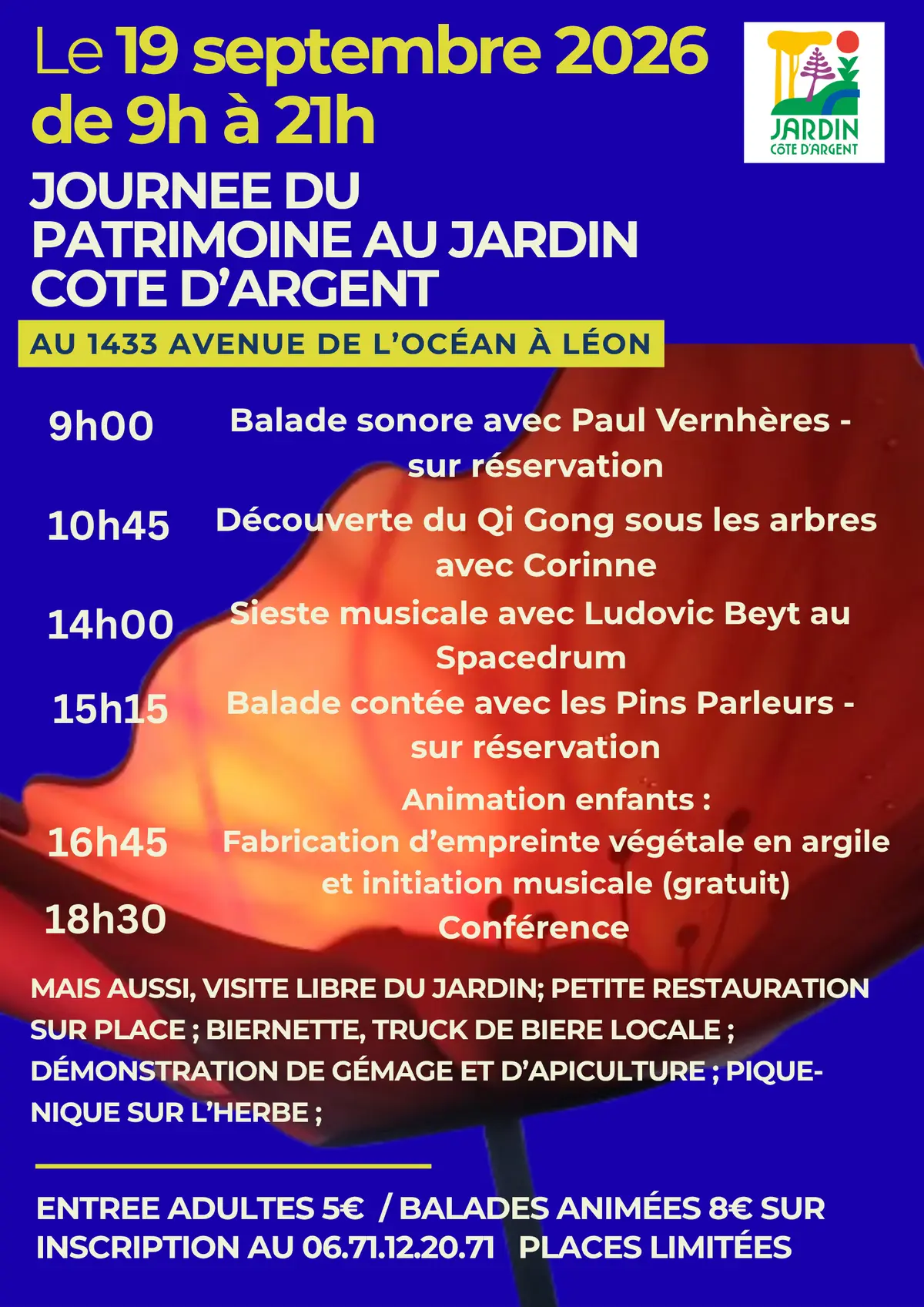 Journée du Patrimoine au Jardin de la Côte d'Argent