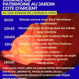 Journée du Patrimoine au Jardin de la Côte d'Argent