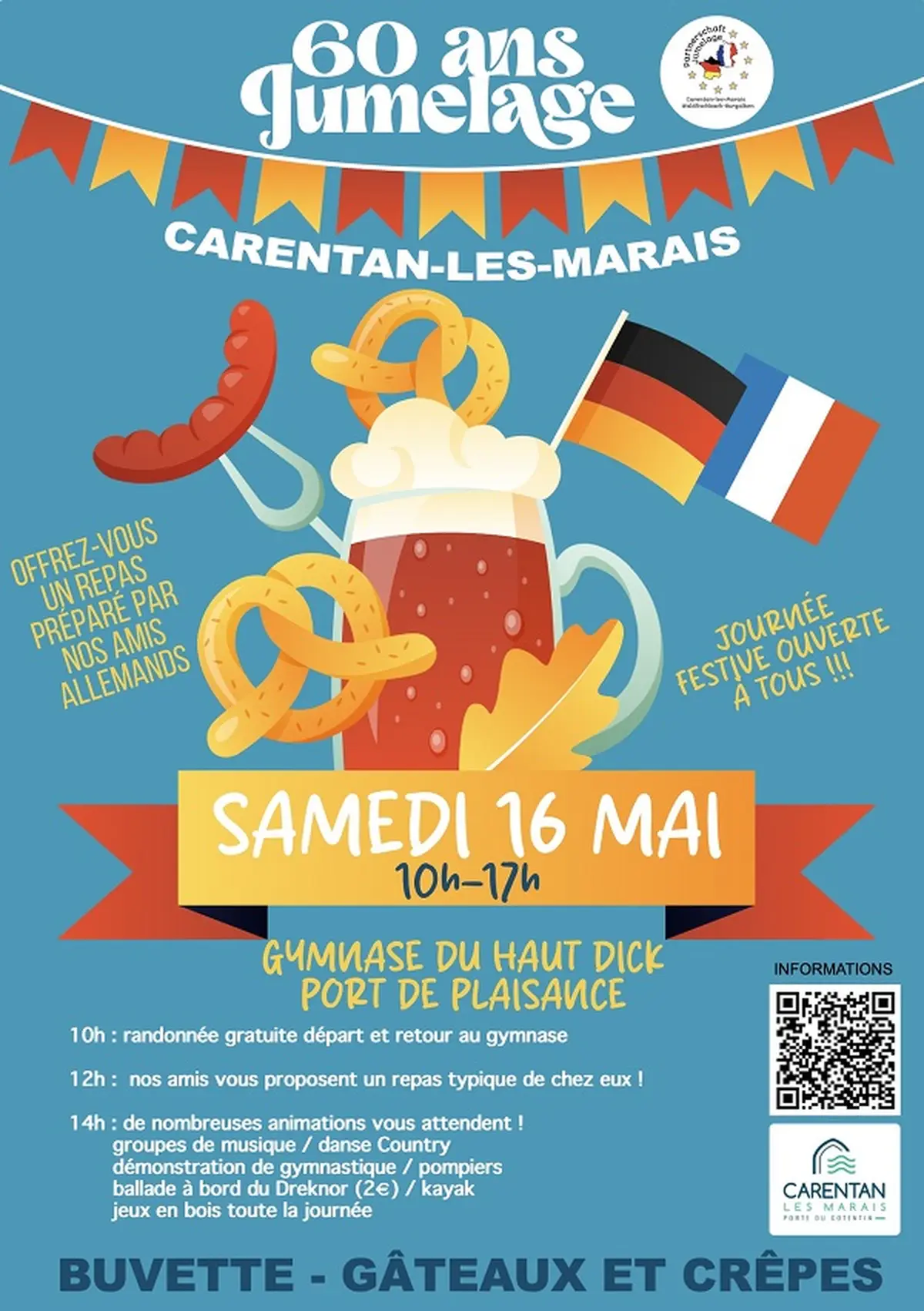 Journée festive à l'occasion des 60 ans de jumelage entre Carentan-les-Marais et Waldfischbach-Burgalben