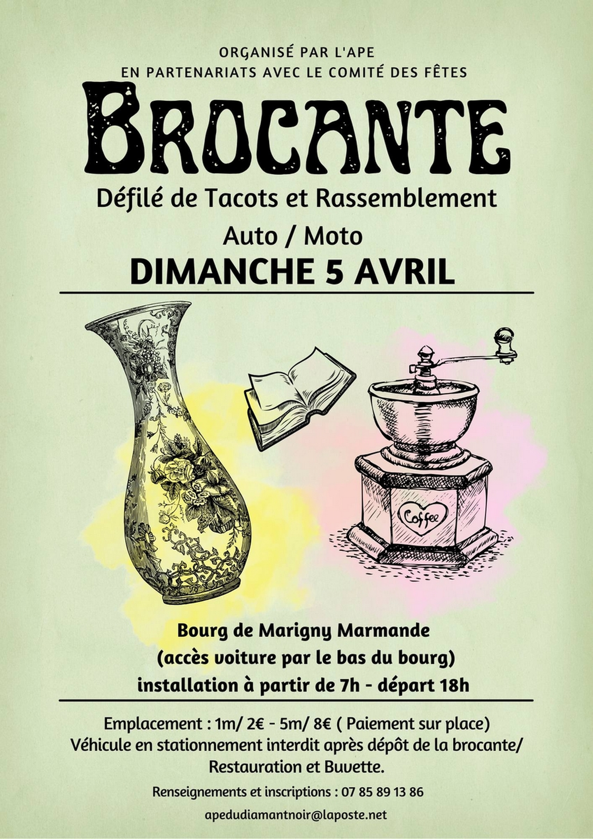 Journée festive (Tacots Marignois, brocante, chasse aux oeufs)