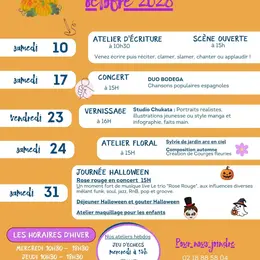 Journée Halloween : déjeuner, atelier maquillage et concert
