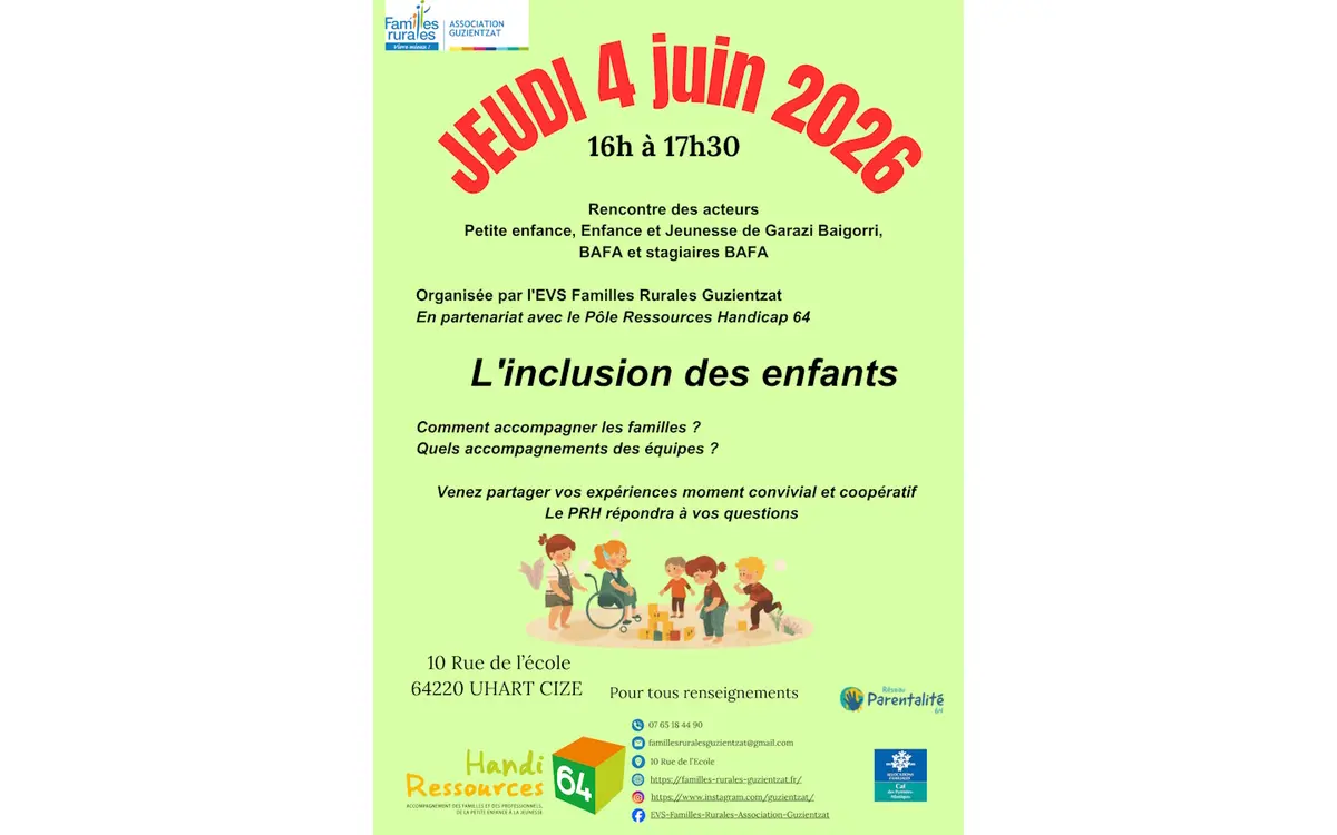 Journée : l'inclusion des enfants