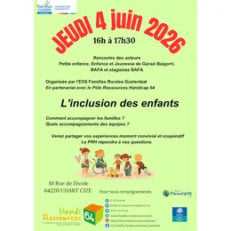 Journée : l'inclusion des enfants