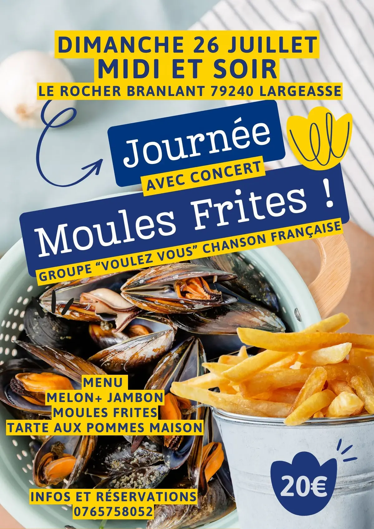 Journée moules frites avec concert