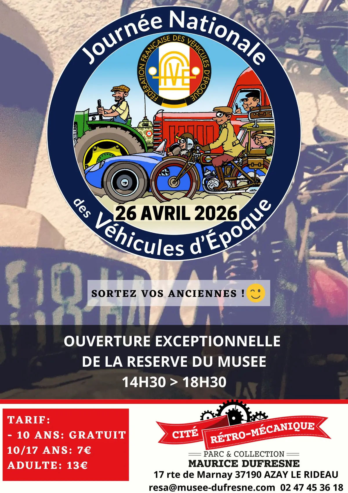 Journée Nationale des Véhicules d'Époque : Ouverture exceptionnelle de la réserve du Musée