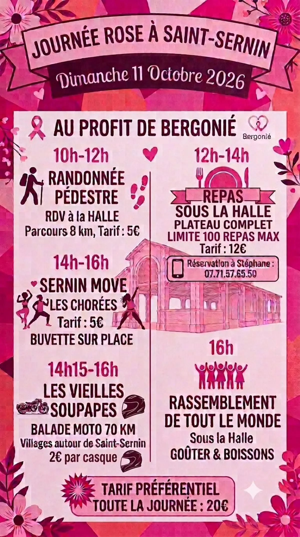 Journée Octobre Rose à Saint Sernin au profit de l'institut Bergonié