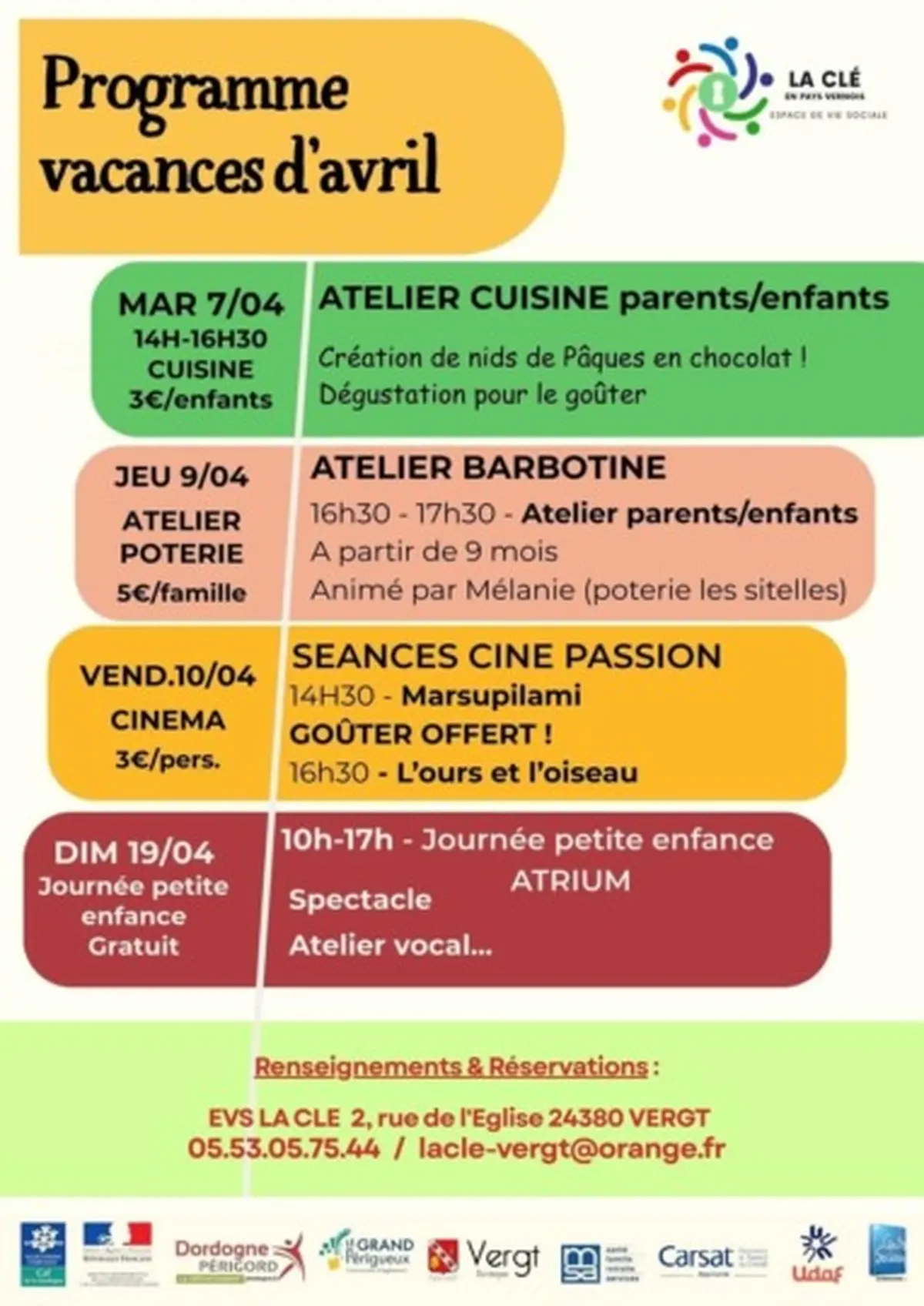 Journée petite enfance - La Clé