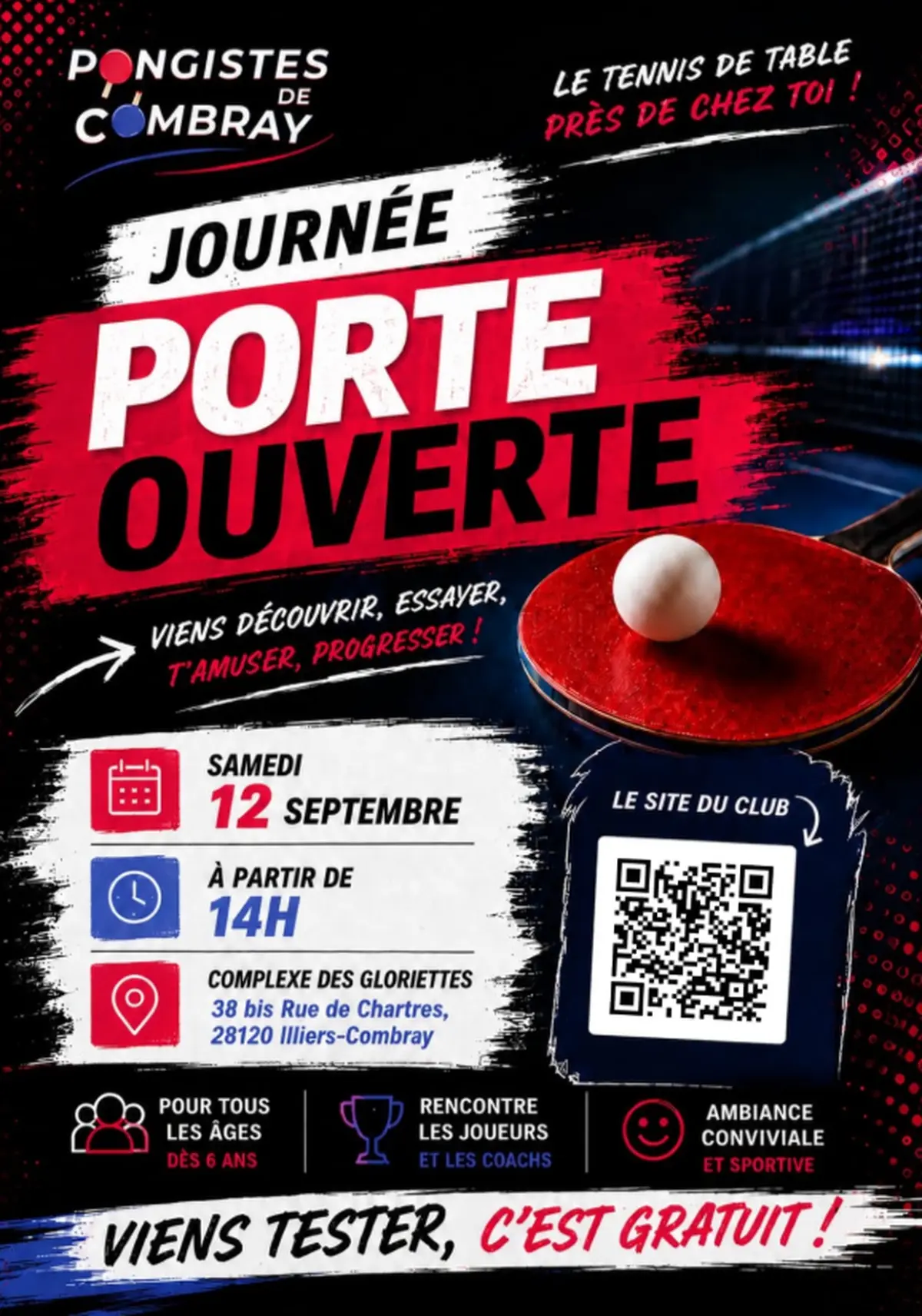Journée Portes Ouvertes : Pongistes de Combray