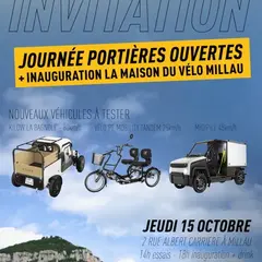 Journée portières ouvertes - Inauguration de la Maison du vélo de Millau