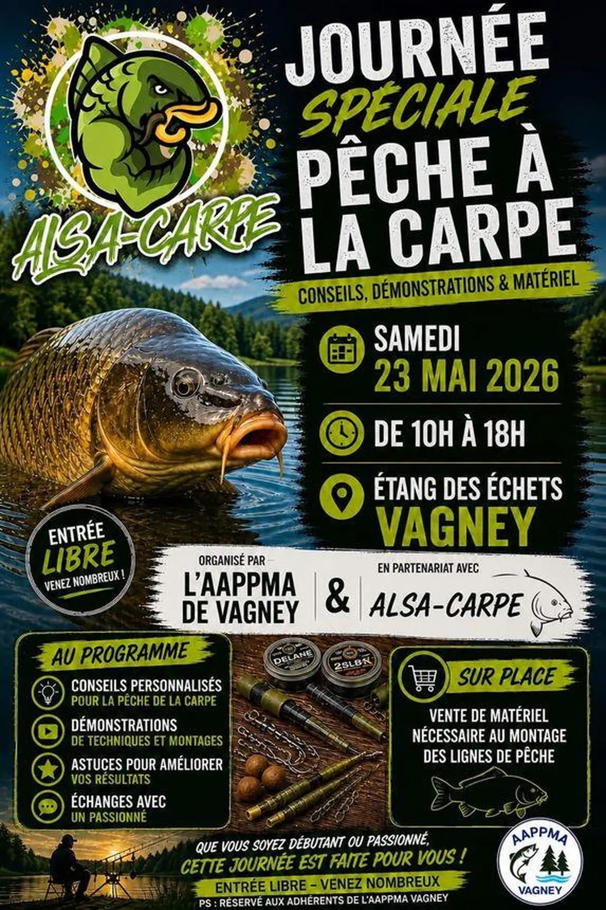 Journée spéciale pêche à la carpe
