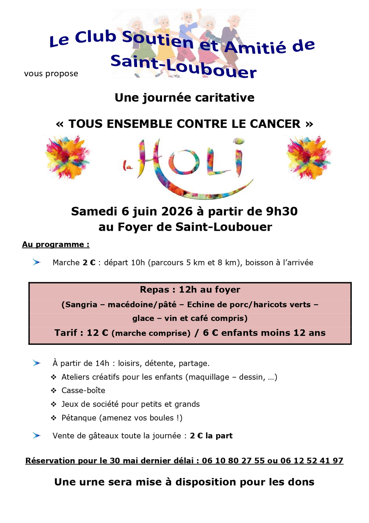 Journée « TOUS ENSEMBLE CONTRE LE CANCER »