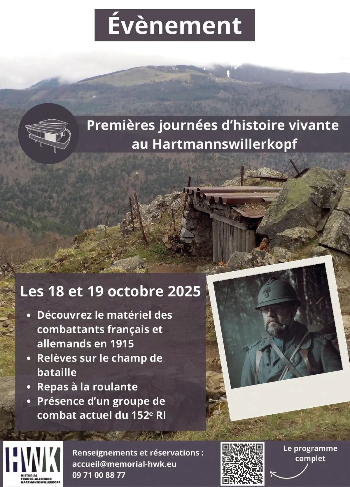Les premières journées d'histoire vivante au Hartmannswillerkopf